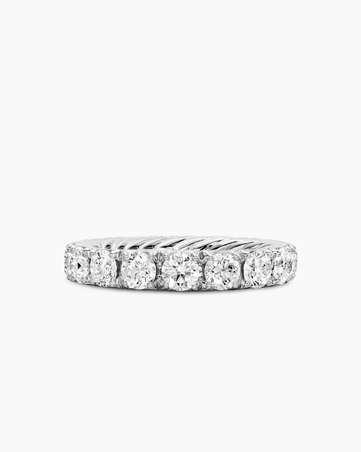 DY Eden Eternity Band Ring in Platinum with Diamonds, 3.9mm