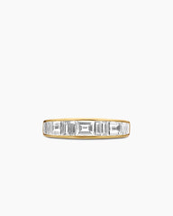 DY Eden Band Ring in 18K Yellow Gold with Baguette Diamonds, 4.8mm