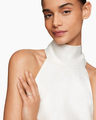 DY Eden Band Ring in 18K Yellow Gold with Baguette Diamonds, 4.8mm