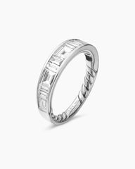 DY Eden Band Ring in Platinum with Baguette Diamonds, 4.8mm