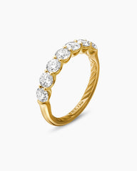 DY Eden Partway Band Ring in 18K Yellow Gold with Diamonds, 2.5mm