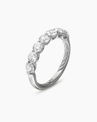 DY Eden Partway Band Ring in Platinum with Diamonds, 2.5mm