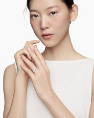 DY Eden Partway Band Ring in Platinum with Diamonds, 2.5mm