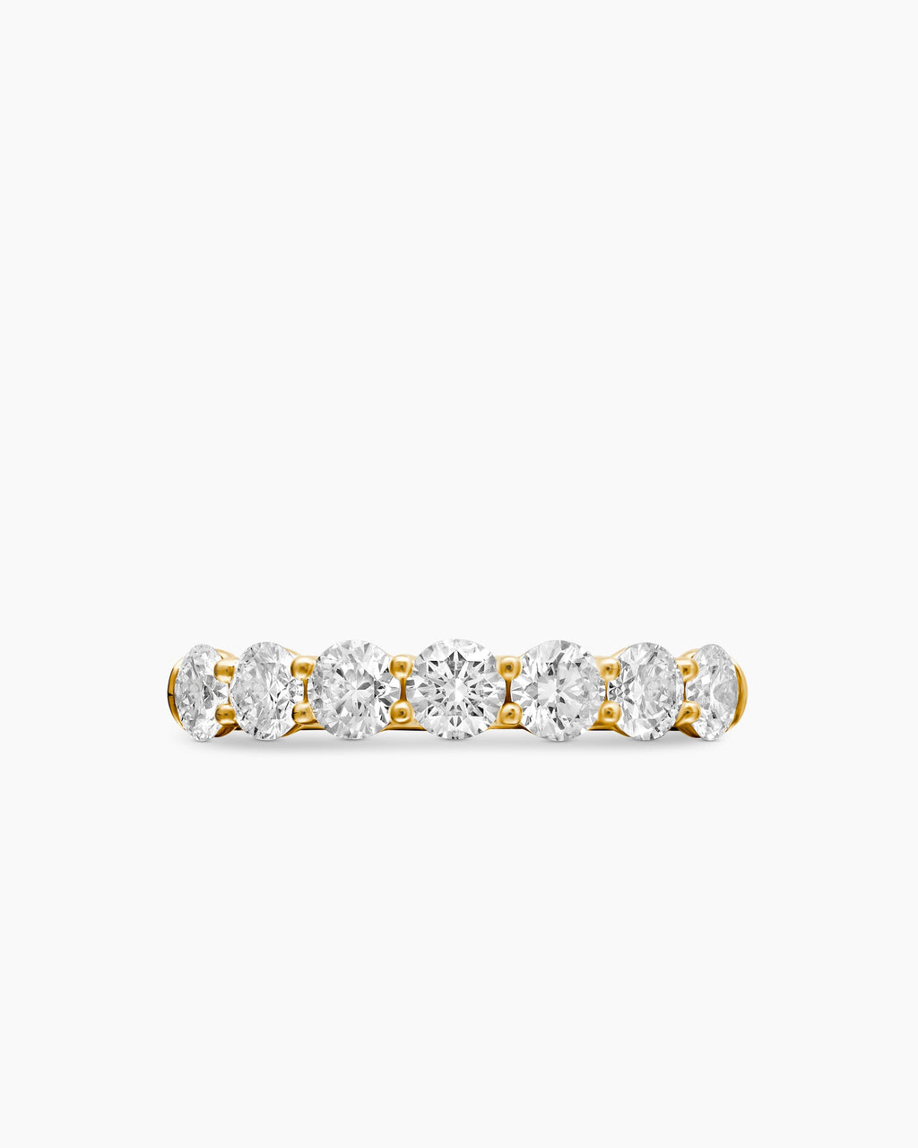 DY Eden Partway Band Ring in 18K Yellow Gold with Diamonds, 3.4mm