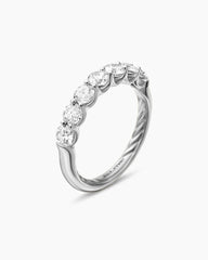 DY Eden Partway Band Ring in Platinum with Diamonds, 3.4mm
