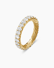 DY Eden Eternity Band Ring in 18K Yellow Gold with Oval Diamonds, 3.5mm
