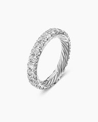 DY Eden Eternity Band Ring in Platinum with Oval Diamonds, 3.5mm