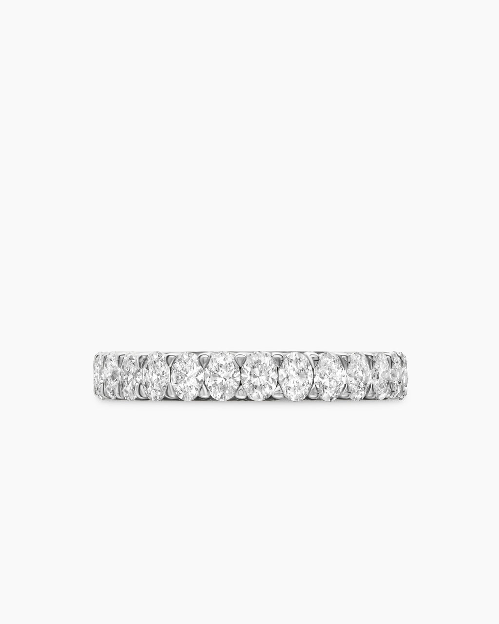 DY Eden Eternity Band Ring in Platinum with Oval Diamonds, 3.5mm
