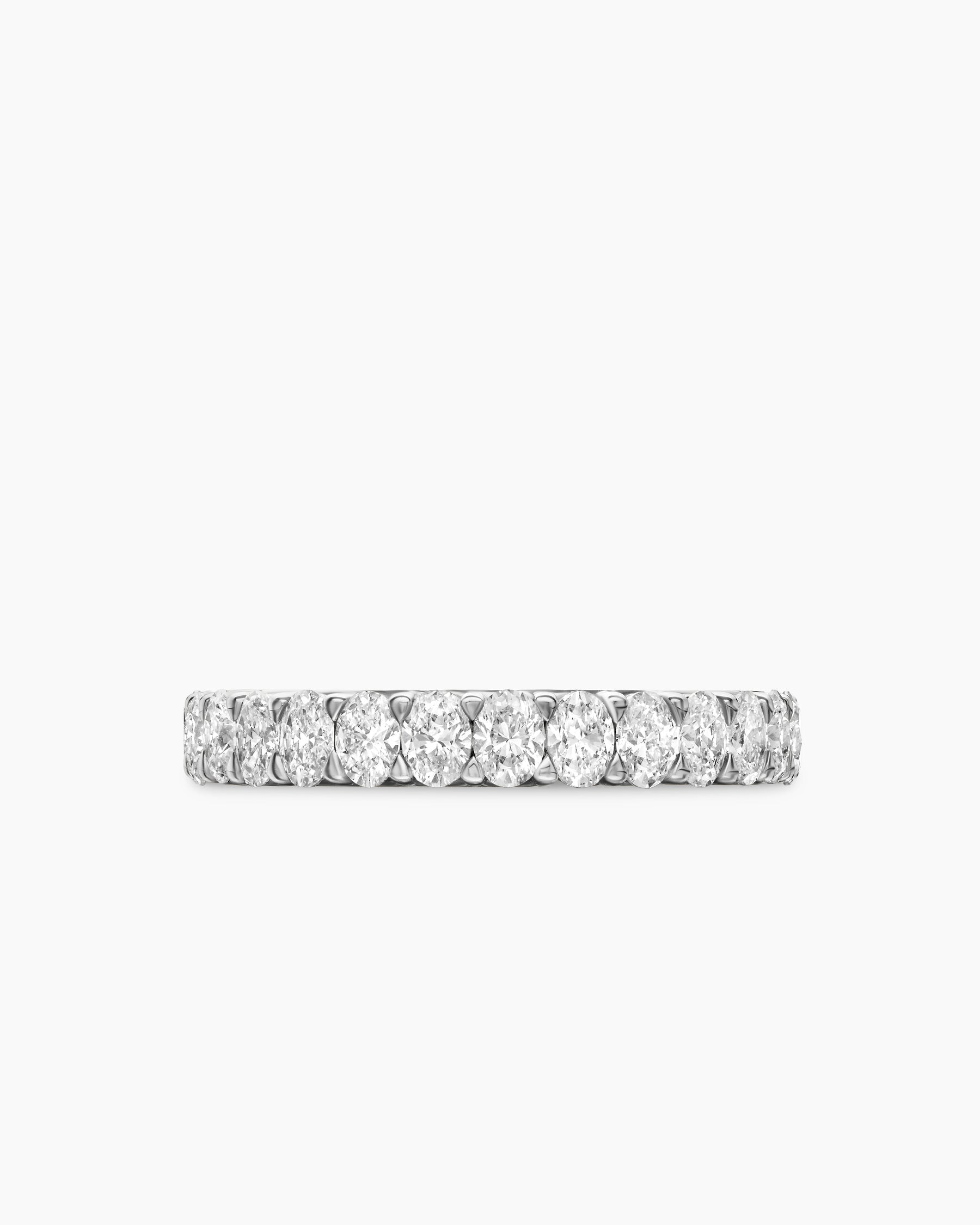 DY Eden Eternity Band Ring in Platinum with Oval Diamonds, 3.5mm