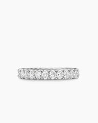 DY Eden Eternity Band Ring in Platinum with Oval Diamonds, 3.5mm