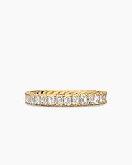 DY Eden Eternity Band Ring in 18K Yellow Gold with Emerald Diamonds, 3.5mm