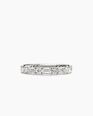DY Infinity Alternating Band Ring in Platinum with Diamonds, 3.3mm
